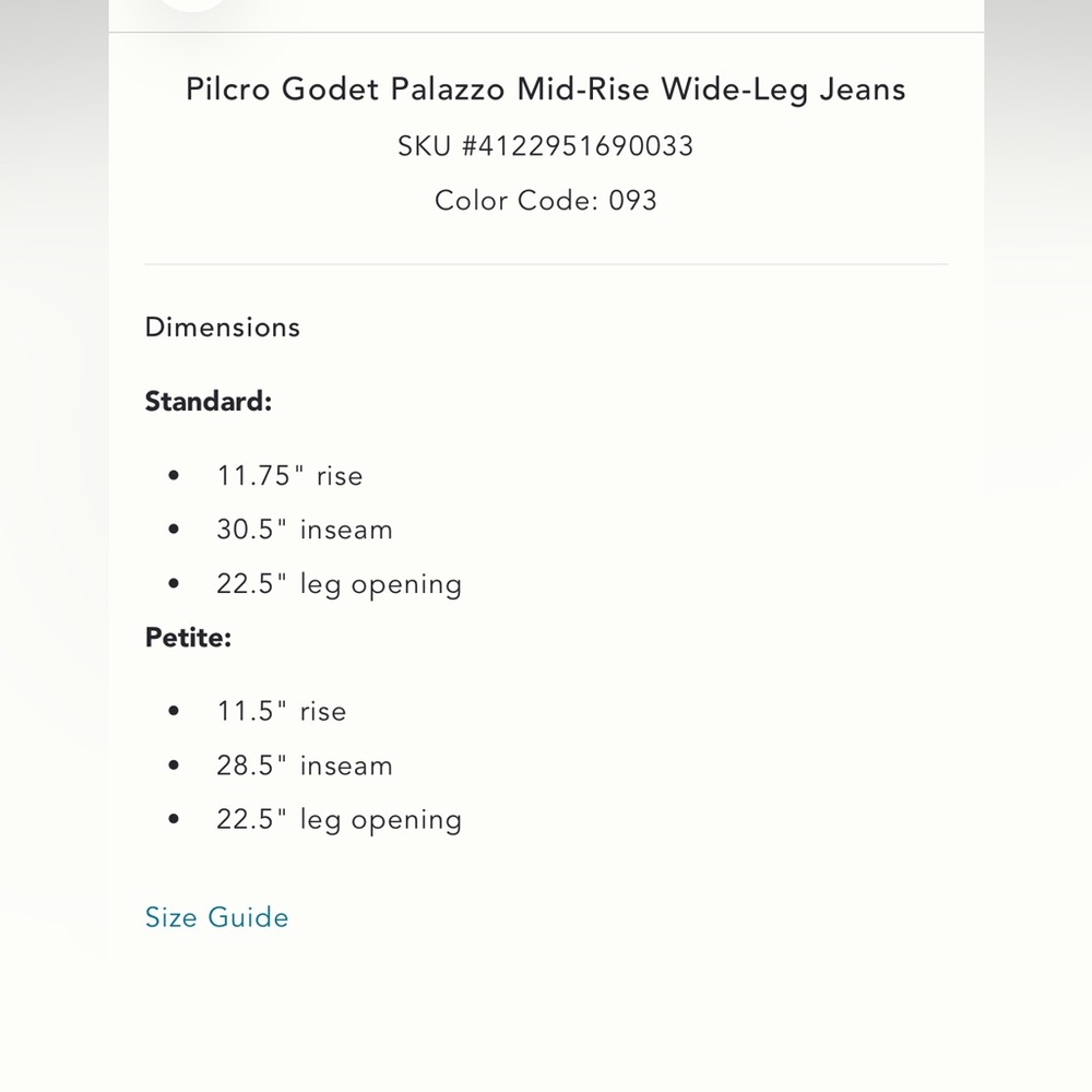 Pilcro • Godet Palazzo Mid-Rise Wide-Leg Jeans - Picture 6 of 9